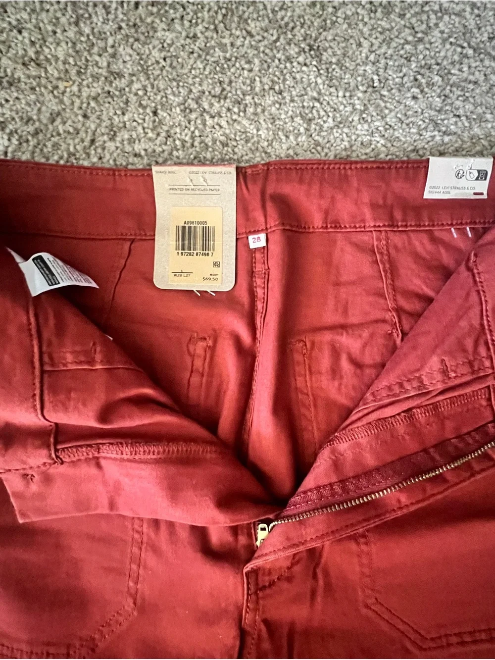 Levi's Rust Wide Leg Jeans - Picture 3 of 5